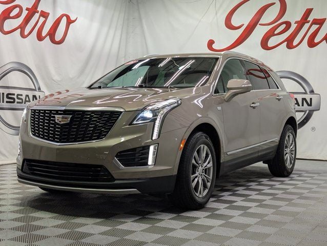 2023 Cadillac XT5 Premium Luxury in Latte Metallic — front three-quarter view