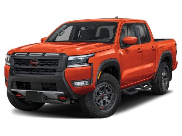 2026 Nissan Frontier PRO-X in Glacier White — front three-quarter view
