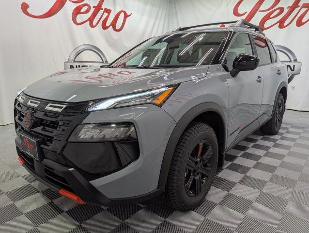 2026 Nissan Rogue Rock Creek in Boulder Gray Pearl — front three-quarter view